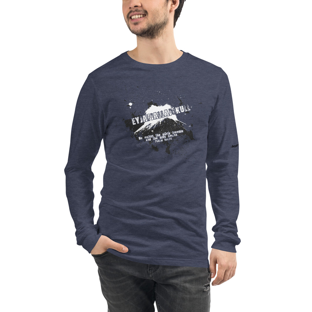 Icelandic Volcano (EYJAFJALLJOKULL) (Unisex Long Sleeve Tee)