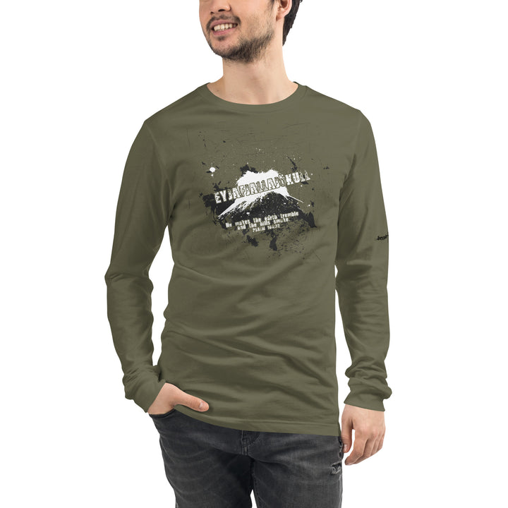 Icelandic Volcano (EYJAFJALLJOKULL) (Unisex Long Sleeve Tee)