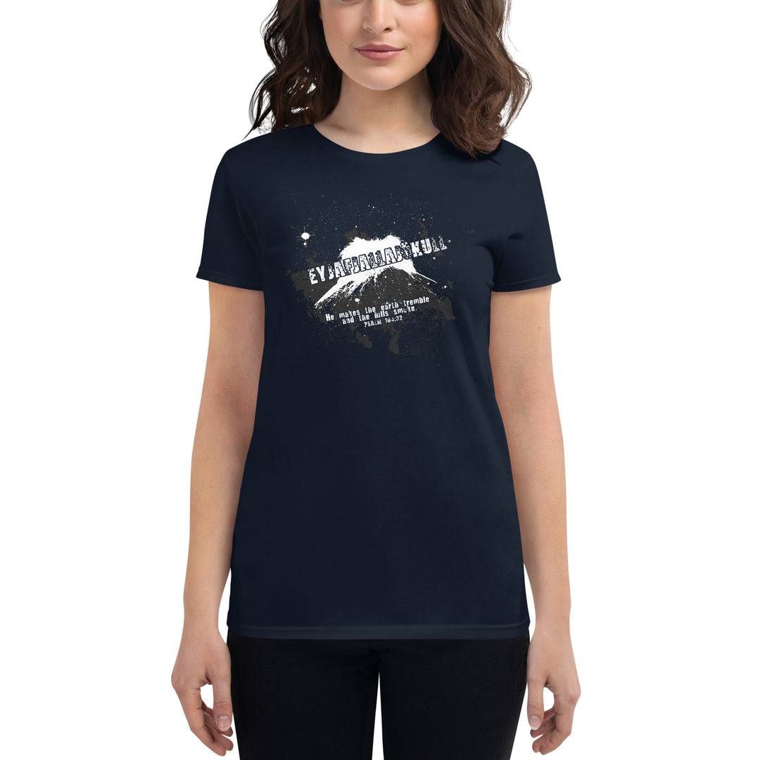 ICELANDIC VOLCANO (EYJAFJALLJOKULL) WOMEN'S FITTED TEE